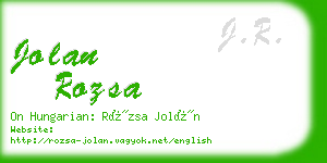 jolan rozsa business card